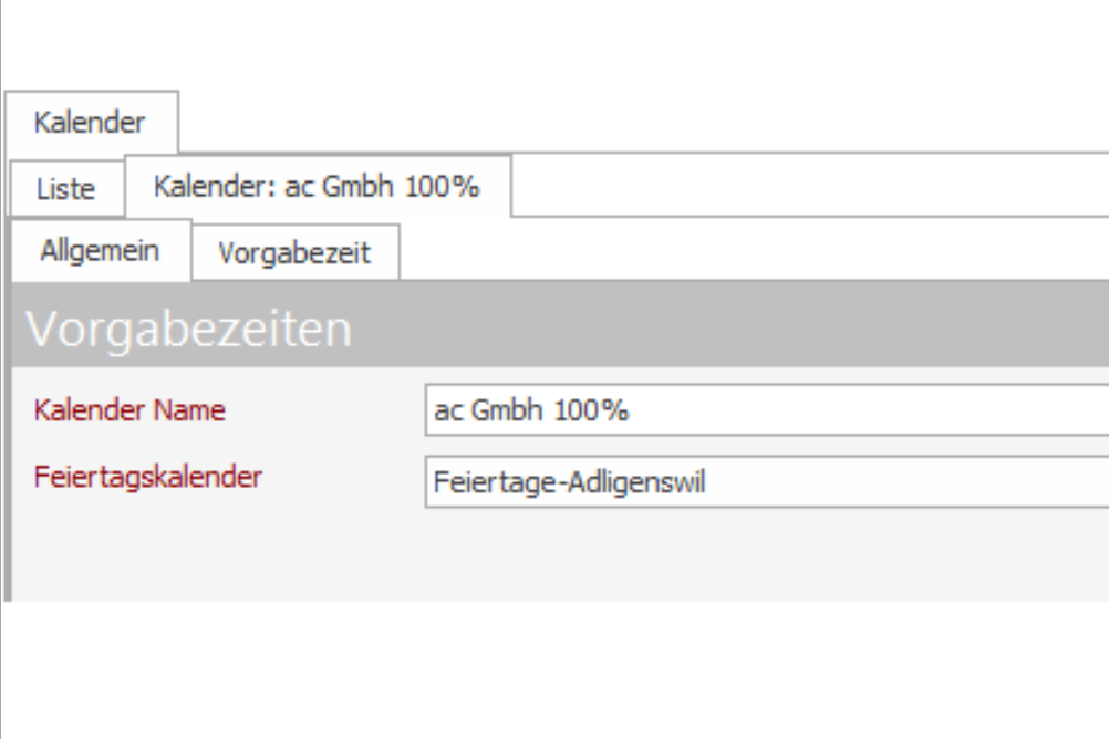 Kalender erfassen