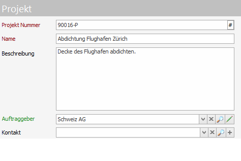 Projekt aus Vorgang erstellen